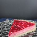 Tarte mousse framboise sur lit de citron