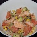 Salade quinoa-avocat-crevettes