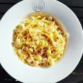 LINGUINES AUX PETONCLES ET CREME AU CITRON VERT