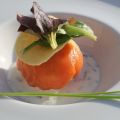 Ballotine aux 2 saumons, sauce aigrelette