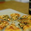 Recette de pizza au houmous, tomates, poivron,[...]