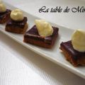 Bouchées aux noix et miel, ganache chocolat,[...]