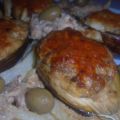 Des aubergines farcies cuites au four