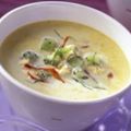Soupe épicée au lait de coco, poulet et kiwis