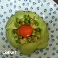Salade de pomme de terre, petits pois et jaune[...]