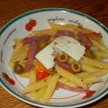 Penne aux poivrons et au fromage feta