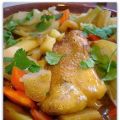 Tajine de poulet aux légumes de printemps