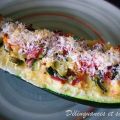 Courgettes farcies capicollo et noisettier