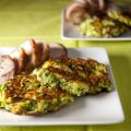 Galettes aux courgettes, à la menthe et au feta