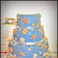 Wedding Cake sur le théme de la mer