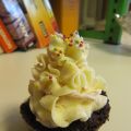 Cupcakes chocolat blanc et framboises