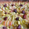 Tarte végétale pomme rhubarbe