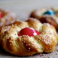 Couronnes tressées briochées de Pâques