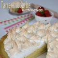 Tarte à la rhubarbe meringuée