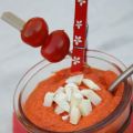 Gaspacho au poivron rouge et au chèvre