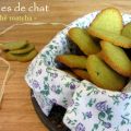 Langues de chat au thé matcha...