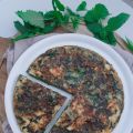 Omelette aux blettes, oignons blancs, menthe et[...]