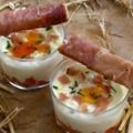 Oeufs cocotte au potiron et aux 3 fromages