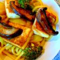 

Udon, chou, champignons et tofu  


