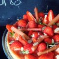 Ma tarte rhubarbe, fraises et amandes de Claire[...]