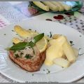 Thon poêlé au citron, asperges blanche et[...]
