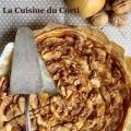 Tarte gourmande aux pommes, caramel et noix