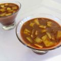 Flan cacao, ananas