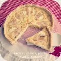 Tarte au chèvre, poires, thym & romarin