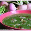 Velouté de fanes de navets nouveaux.