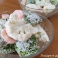 Salade d'été au brocoli, chou-fleur et carotte