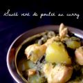 Sauté vert de poulet au curry