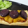 Tartelette mangue et boudin noir
