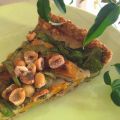 Quiche à la courge et aux épinards (vegan).