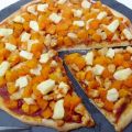 Pizza poulet, courge butternut