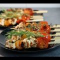 Recettes de brochettes de poulet à la plancha,[...]