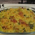 Plat : Gratin Coquillettes Courgettes Bacon