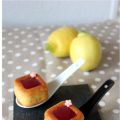 Bouchées au citron et coulis de framboise