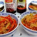 Sauté de concombre et poivrons à la chinoise