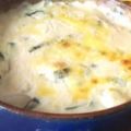 Recette de gratin d'oignons verts en béchamel,[...]