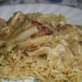 Poulet sauce bacon et champignons
