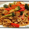 Boucles asiatiques aux légumes et au tofu