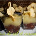 Verrines de boudin aux pommes