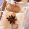 Granité de poires aux marrons glacés
