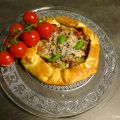 Tarte aux tomates et poireaux