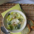Soupe de poireaux aux pois chiches
