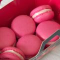 Le macarons à la fraise {Meringue française }