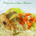 Poisson frit au Sauce Meunière et aux carottes