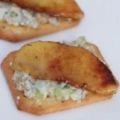 Pommes caramélisées sur crackers