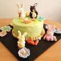 Gâteau les Lapins Crétins fêtent Pâques