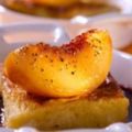 Brioche perdue aux pêches d'ici, jus de mûre au[...]